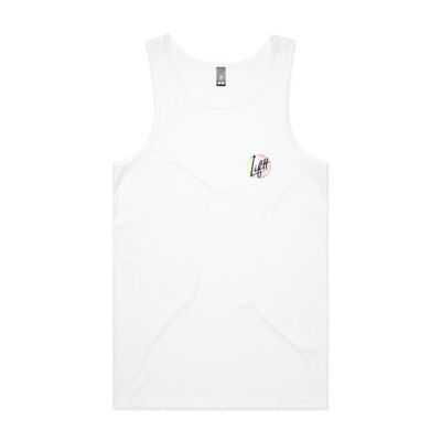 LIFTT Mens Lowdown Singlet White Thumbnail