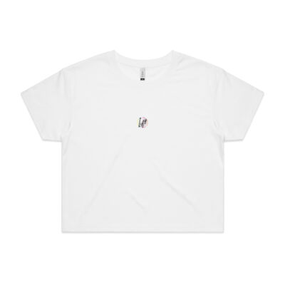 LIFTT Womens Crop Tee White Thumbnail