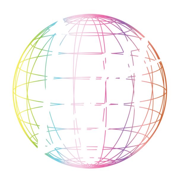 Logo  Coloured Globe White Text Black Background Thumbnail